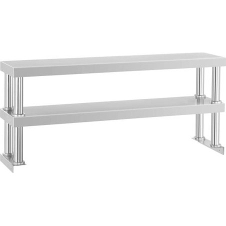 Royal Catering Verstellbare Stahlregale für den Küchentisch, Breite 120 cm