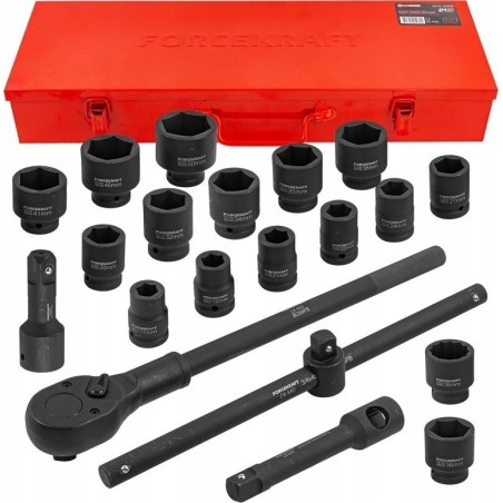 Forcekraft-Werkzeugset 3/4"-Schlagschraubendreher-Set, 21-teilig (Sechskant) (17–50 mm)