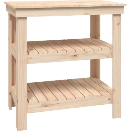 vidaXL vidaXL Arbeitstisch, 78,5 x 50 x 80 cm, massives Kiefernholz