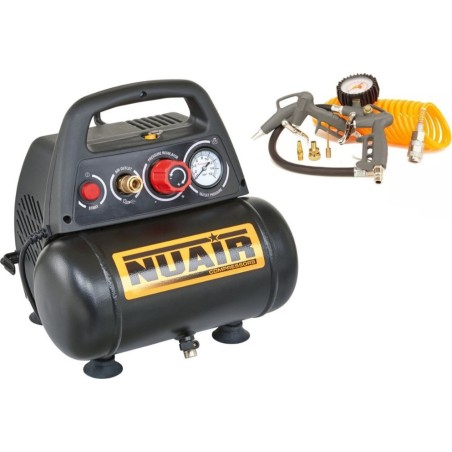 Nuair-Autokompressor – ÖLFREIER KOMPRESSOR 6 L 8 BAR 1,5 PS + ARAK6 (1 STÜCK)