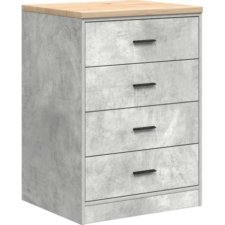 Garagenschrank, grau, Betonoptik, 60 x 51 x 85 cm