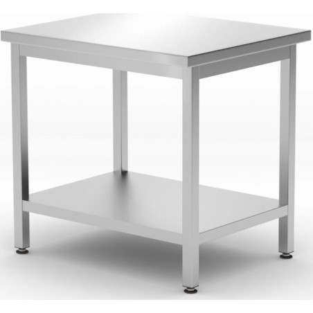 Hendi Arbeitstisch mit zentraler Arbeitsplatte und Ablage Budget Line 800 x 600 x 850 mm – Hendi 817100 Arbeitstisch mit zentraler Arbeitsplatte und Ablage Budg