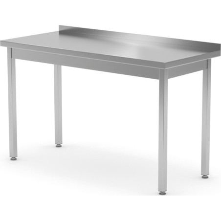 Hendi Wandmontierter Arbeitstisch aus Stahl mit Aufkantung, 120 x 70 x 85 cm – Hendi 812686 Wandmontierter Arbeitstisch aus Stahl mit Aufkantung