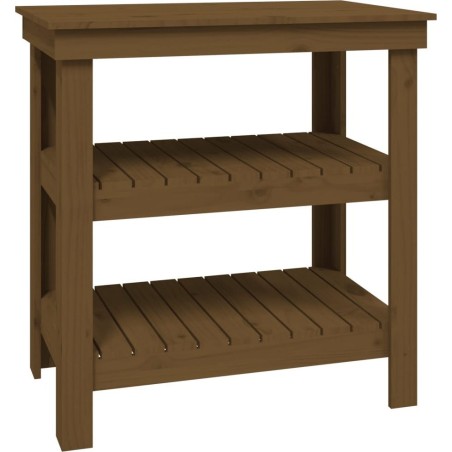vidaXL vidaXL Arbeitstisch, honigbraun, 78,5 x 50 x 80 cm, Kiefernholz