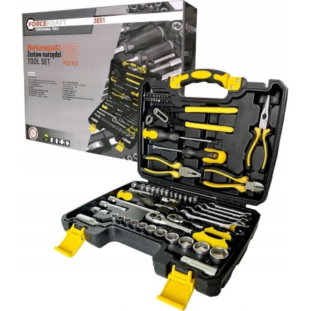 Forcekraft-Werkzeugsatz, 65-teilig, 1/4"-3/8"