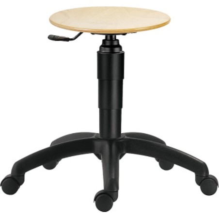 Meva Drehbarer Werkstatt-Hocker auf stabilem Sockel ohne Rollen