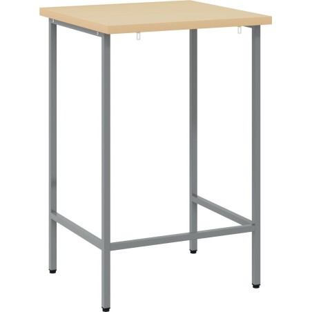 vidaXL Grau Stahl Verstellbare Beine Industrieller Ecktisch Quadratisch