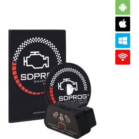 SDPROG VGATE ICAR2 WIFI ELM327 OBD2 OBDII + SDPROG PL Android iOS