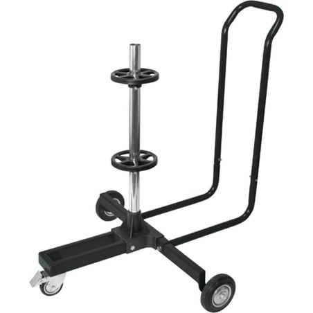 Carpoint Reifenständer mit Abdeckung, Aluminium, schwarz