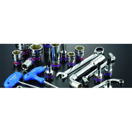 King Tony Werkzeugset: 96-teiliges 1/4"- und 1/2"-Steckschlüsselsatz mit 12-Kant, inklusive Zubehör, verchromt + Universalwerkzeuge von King Tony