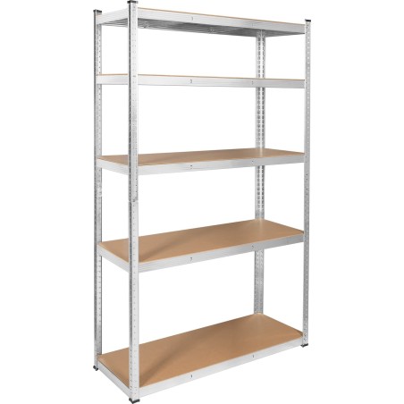 Rebel Metallregal 205 x 120 x 45 cm, silberfarben Rebel