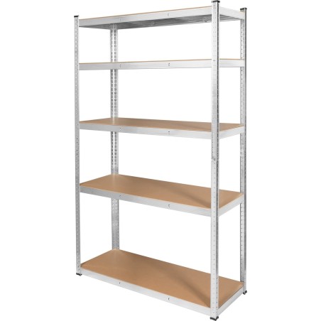 Rebel Metallregal 205 x 120 x 45 cm, silberfarben Rebel