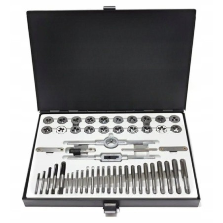 Gewindebohrer- und Gewindeschneidwerkzeugsatz, 50-teilig (M3–M8), im Metallkoffer