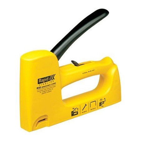 Rapid-Klammerpistole R83E 6–14 mm, gelb, Nr. 13, HANDY, Rapid