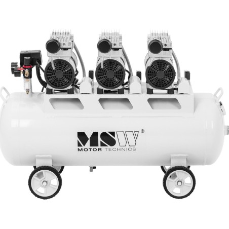 MSW-Autokompressor Ölfreier Luftkompressor 65 Liter 4–7 bar 3×750 W Ölfreier Luftkompressor