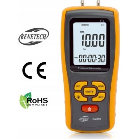 Digitales Differenzdruckmessgerät mit USB-Anschluss