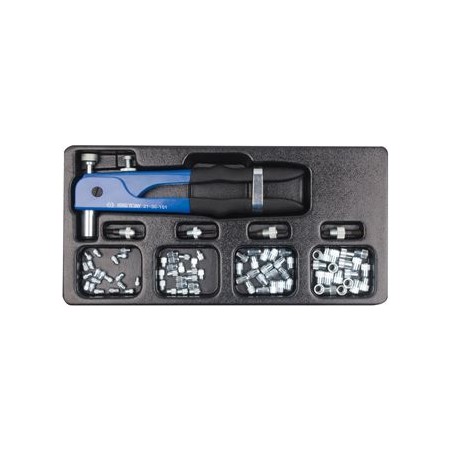 King Tony Handnietmaschine für Blindnietmuttern M4 – M8 mit Blindnietmuttern-Set (21-30-09MR)