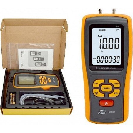 Benetech Differenzdruckmanometer Benetech GM520 0,35 bar