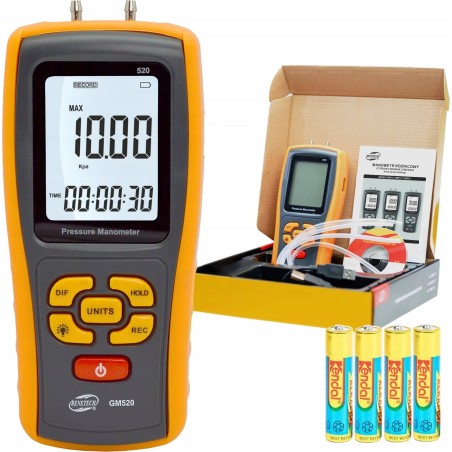 Digitales Differenzdruckmessgerät mit USB-Anschluss +