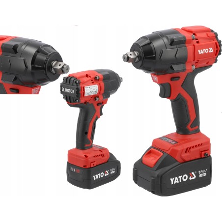 YATO 18-V-Bürstenloser Schlagschrauber, 800 Nm, 2 × 4,0 Ah