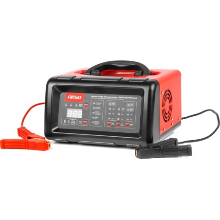 AMiO Digitaler Ladegerät mit Starthilfe-Funktion (Booster Jump Starter) 20 A, 6 V, 12 V, AMiO-04057