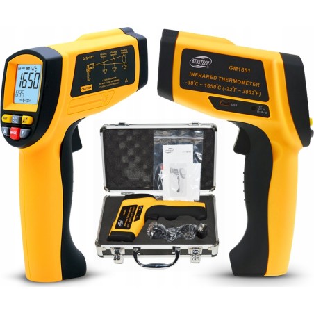 BERÜHRUNGSLOSES LASER-THERMOMETER +1650 USB