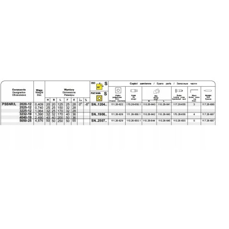 NOZ TOK SKL.PSSNR 2525-12