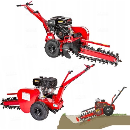 Cedrus CEDRUS KP02 DR-TR-70 Kettenbagger für den Garten, benzinbetriebener Minibagger zum Verlegen von Rohren, Leitungen, Kabeln usw.