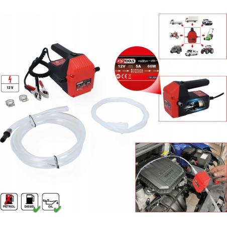 KS Tools Elektrische Ölabsaug- und Umfüllpumpe, 12 V, KS Tools