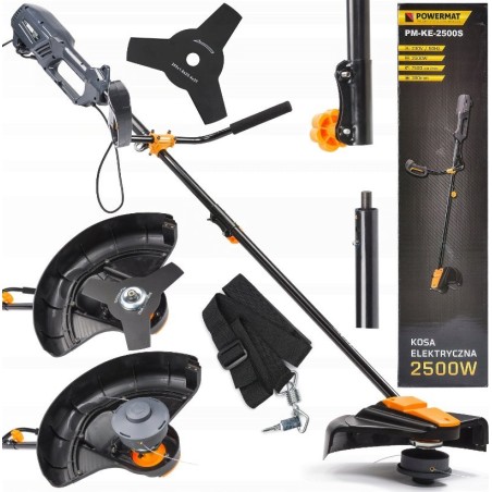 ELEKTRISCHE RASENMÄHER 2500 W – SCHNEIDKOPF + SCHNEIDFADEN + GÜRTEL + SCHEIBE 380 MM