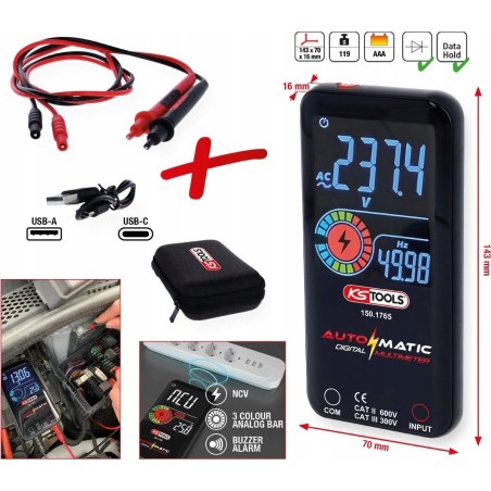 Beschaffung eines automatischen Digitalmultimeters mit Aufsätzen von KS TOOLS