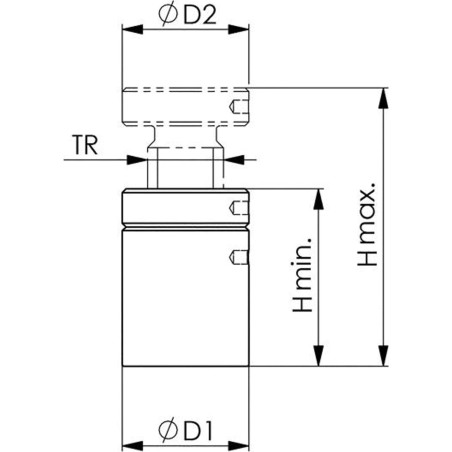 AMF Schraubstütze, Größe 100, 70–100 mm, AMF