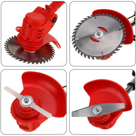 AKKU-Rasentrimmer, Gartentrimmer, elektrischer Rasentrimmer mit Rädern