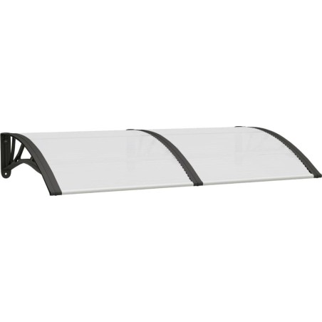 vidaXL vidaXL Türvordach, schwarz-transparent, 150 x 75 cm, Polycarbonat