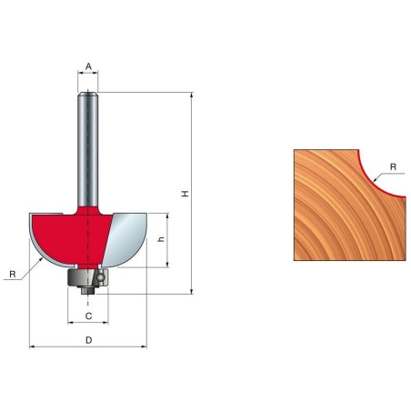 Fräser 30-11412P 38,1 × 64,9 × 12 R12,7