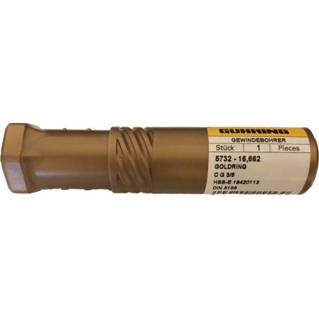 GUHRING-Gewindebohrer für Sacklöcher GUHRING HSS-E 5732 G3/8 – 19 Gewindegänge