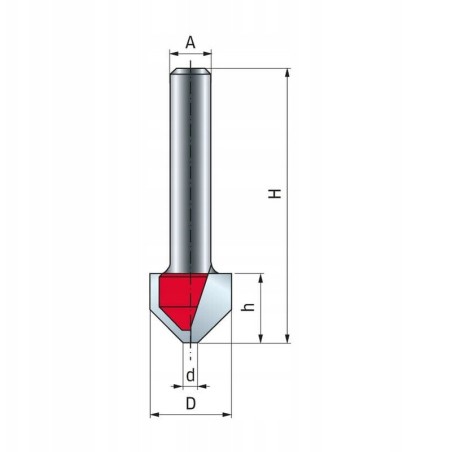 Fräser 21-11208P 16 × 12,5 × 50,8 × 8 90°