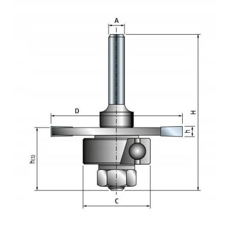 Fräser 63-10906P 50,8 × 4,0 × 60,3 × 6,0-3