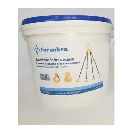 Forankra 2-LEG CHAIN   SINGLE. 2,8 t/2 m Haken mit Sicherung/gekürzt D8 G80