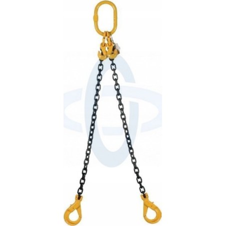 Forankra 2-LEG CHAIN   SINGLE. 2,8 t/2 m Haken mit Sicherung/gekürzt D8 G80