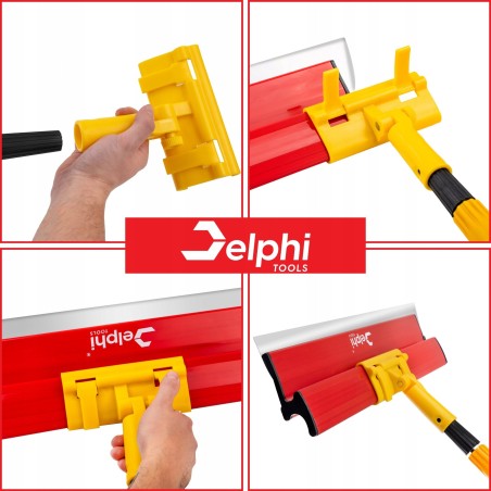 GLÄTTESET MIT SPACHTEL (60 cm), AUSWECHSELBARE EDELSTAHLKlinge (0,3 mm) UND ROLLENSTIEL