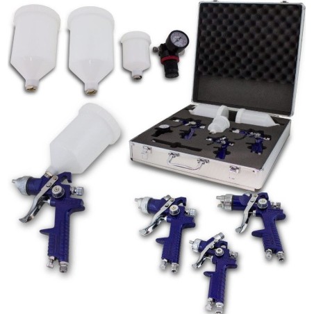 Bituxx Spritzpistolen-Set, Lackierpistolen, 3-teiliges Set