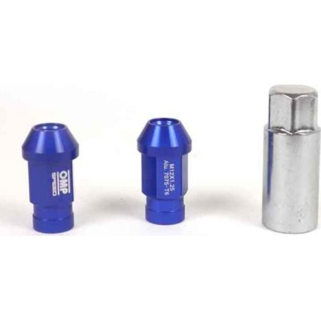 OMP-Set OMP-Muttern 7075 40 mm M14 x 1,50 20 Stück Blau