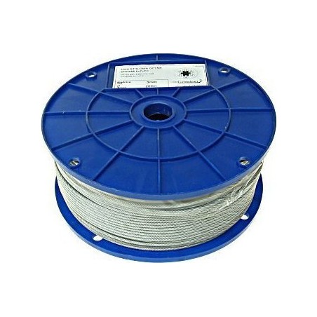 PVC-beschichtetes verzinktes Stahlseil, 4,0 mm, grün, 200 m (200 m)