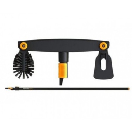 Fiskars Quikfit-Regenrinnenbürste mit Teleskopstiel (138038)