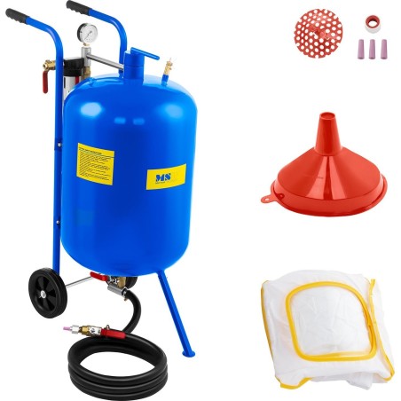 MSW Mobile Sandstrahlmaschine, Siphonstrahlmaschine auf Rädern, 79 l MSW Mobile Sandstrahlmaschine, Siphonstrahlmaschine auf Rädern, 79 l