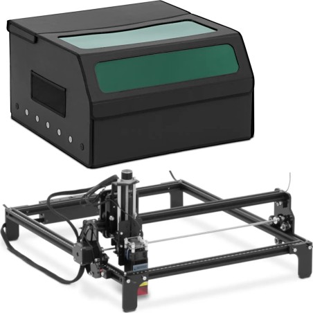 Steinberg Lasergravierer für Holz, Kunststoff und Metall mit Schutzabdeckung, 42 x 40 cm, 20 W Lasergravierer für Holz, Kunststoff und Metall mit Schutzabdeckung
