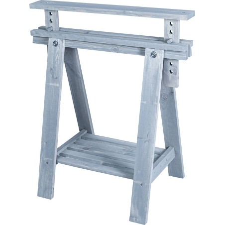 Wamar-Sosenka Verstellbarer Holzspaltbock für unter der Arbeitsplatte, Modell „Kobyłka“, grau, Kiefernholz