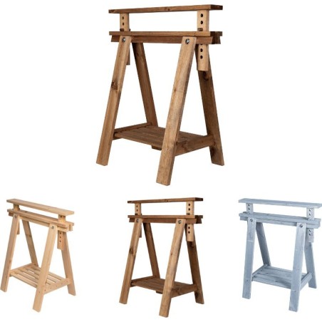 Wamar-Sosenka Verstellbarer Holzspaltbock für die Untertischmontage, Modell „Kobyłka“, braun, Kiefernholz