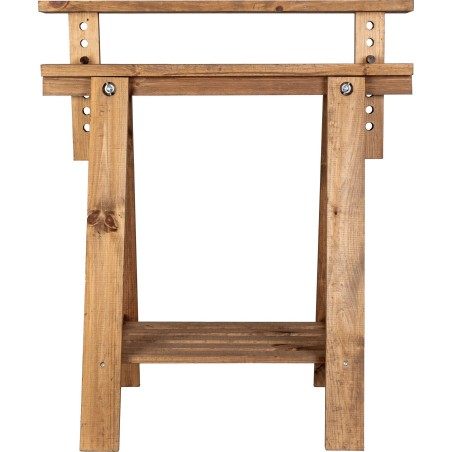 Wamar-Sosenka Verstellbarer Holzspaltbock für die Untertischmontage, Modell „Kobyłka“, braun, Kiefernholz